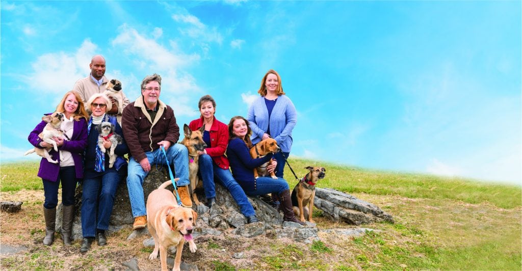 Larry Demarco team members and dogs